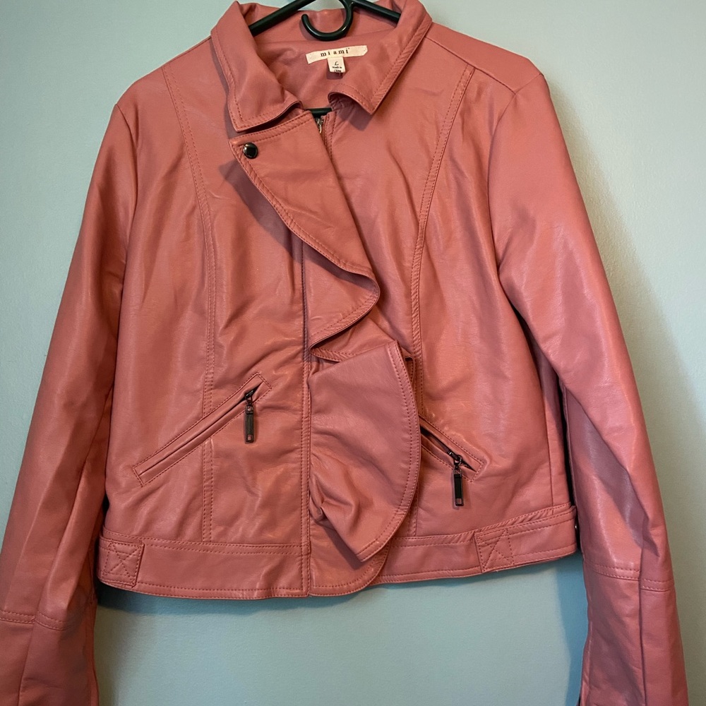 Pink Leather Jacket